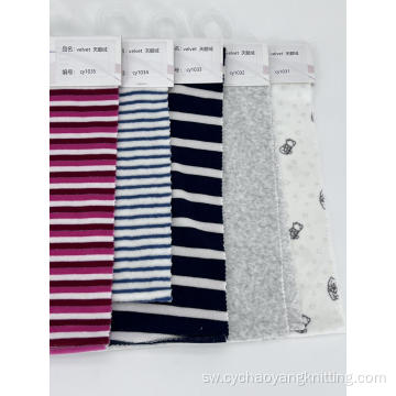 100% polyester iliyotiwa kitambaa cha stripe velvet kwa nguo